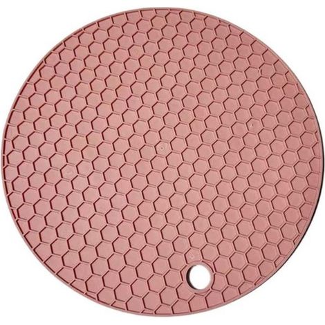 17 x 17 x 0,3 cm，Salvamanteles de silicona，10 unidades，Salvamanteles redondo con diseño de panal，Salvamanteles de silicona resistente al calor (1/5)