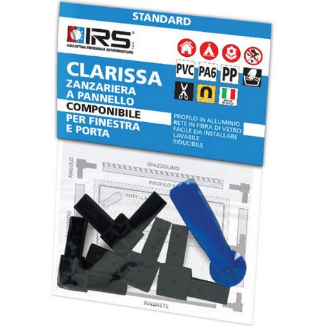 1PZ ZANZARIERA IRS CLARISSA BL 4 ANGOLI + ROTELLA (1/2)