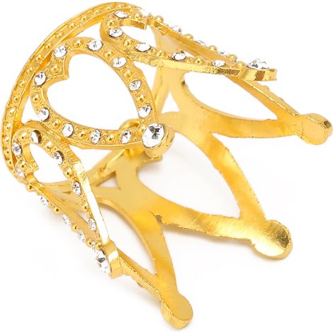 Support couronne doré pour pinceaux nail art - Porte-accessoires manucure en alliage (1/5)