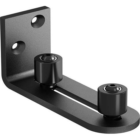 Werbe-Bodenführung für Scheunenschiebetüren, Wandmontage, verstellbar, Kugellagerführung, Schwarz – 120 × 50 × 60 mm (1/5)