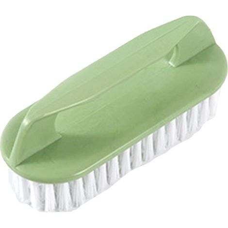 Brosse à laver domestique - Brosse multifonction en PP et nylon, poils doux pour chaussures et vêtements, verte (1/5)