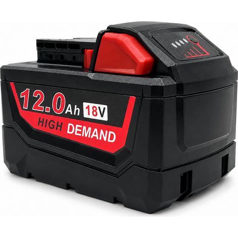 18V 12,0Ah Ersatzakku kompatibel mit Milwaukee M18 Li-Ion Akku (1/5)
