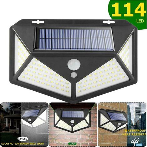 114 Projecteurs à Leds Avec Panneau Solaire Et Détecteur De Mouvement Projecteur Crépusculaire (1/5)