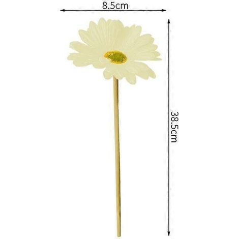 Décoration de table DIY avec de petites marguerites colorées, bouquet de chrysanthèmes sauvages artificiels, fleurs artificielles pour la décoration du jardin et du salonblanc (1/5)