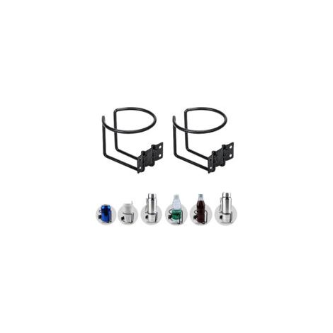2PCS Universel Porte-gobelet, Porte-Gobelets De Voiture De Bateau, Porte-Gobelets pour Accueil Laverie Navire Yacht Caravane Tracteur Bars Bureau Noir-Crezuo