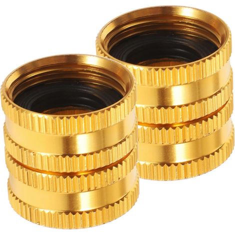 Adaptateur femelle souple pour tuyau d'arrosage (2 pièces en laiton) (1/5)