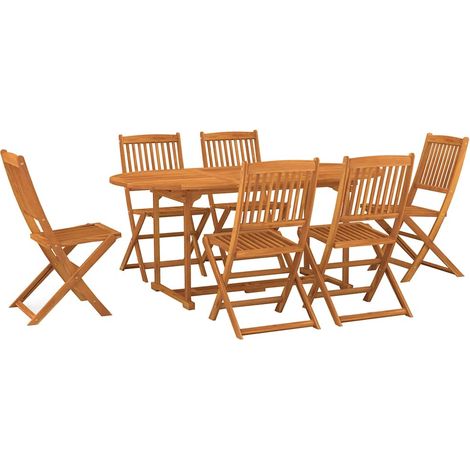 Maison Exclusive - Set da Pranzo da Giardino 7pz 180x90x75cm Legno Massello Acacia