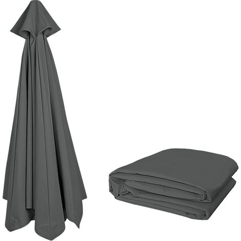 3.50M Rechange pour parasol de patio en extérieur  Remplacement robuste pour parapluie de marché  Toile de parasol pour 8 baleines  Protection UV et imperméable  auvent de rechange Seulement