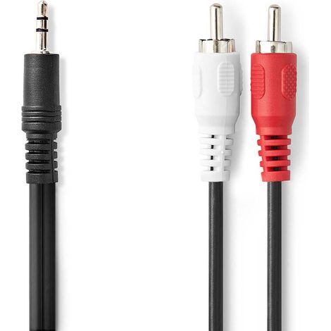 Nedis audio kabel 35mm2xrca stecke cagl22200bk10 - 10m