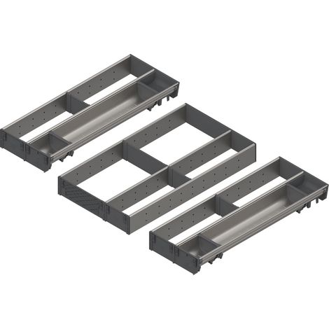 Blum Orga-Besteckeinsatz Facheinteilungs-Set KB 1000-1099mm, NL 550mm, grau (1/4)
