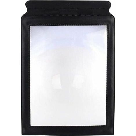 UlisemLoupe de lecture A4 pour personnes âgées, portable, surface souple, bordure noire, PVC, 3x. (1/4)