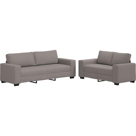 Maison Exclusive - Set di Divani 2 pz con Cuscini Tortora in Tessuto