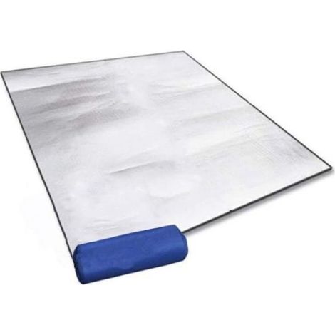 Isomatte, EPE-Isolierschaum, doppelseitig mit Aluminium beschichtet, wasserdicht, für Camping und Wandern, 1,5 x 2 m (1/5)