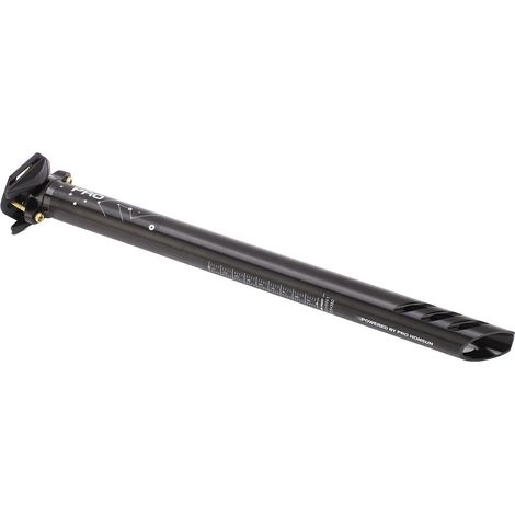 Tige de selle de vélo de route/VTT à double rail antidérapant avec graduation transparente, usinée CNC en alliage d'aluminium noir, 30,8 mm (1/5)