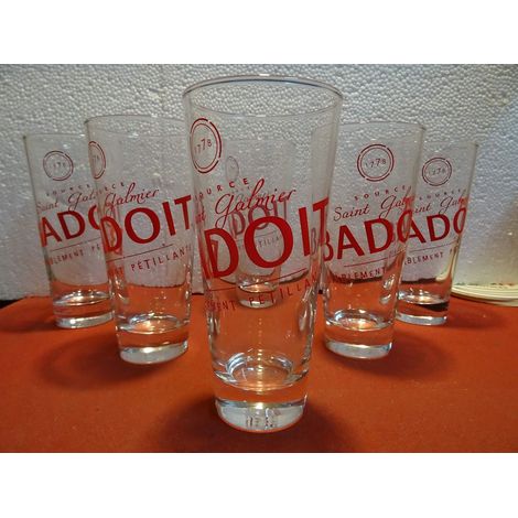 Badoit - Lot de 6 verres 30 cl - Hauteur 17 cm - Neufs