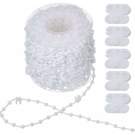 Chaîne de store vertical de 20 m Accessoires de store vertical et 5 connecteurs de cordon de store Chaîne de fond de store vertical pour lattes de 89 mm (1/3)