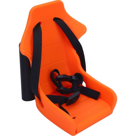 Porte-poupée vélo pliable, sangle réglable, siège avant en plastique orange pour poupée, idéal pour les activités de plein air (1/5)