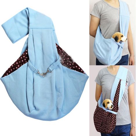 QAZQA Chien et chat Slant épaule sac à dos Portable animal de compagnie extérieur Durable sangle pour animaux de compagnie pour chats et chiens