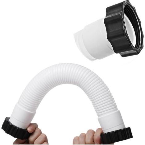 Adaptateur de tuyau de piscine 25 cm de rechange pour pompe de filtre Intex 3,8 cm, accessoires de piscine hors sol, facile à installer, matériau PE (1/5)