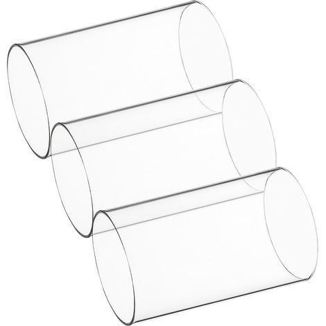 3Pièces Couvercles de Bougies Verre Transparent Abat Jour Décoratif pour Bougies pour Ambiance Chaleureuse Maison (1/5)