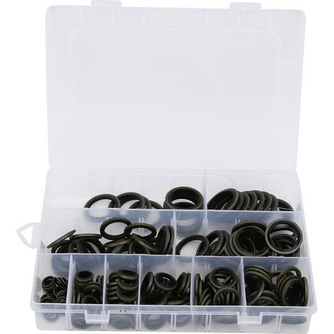 Kit de 180 joints et rondelles d'étanchéité pour vis de vidange d'huile M6-M24 (1/4)