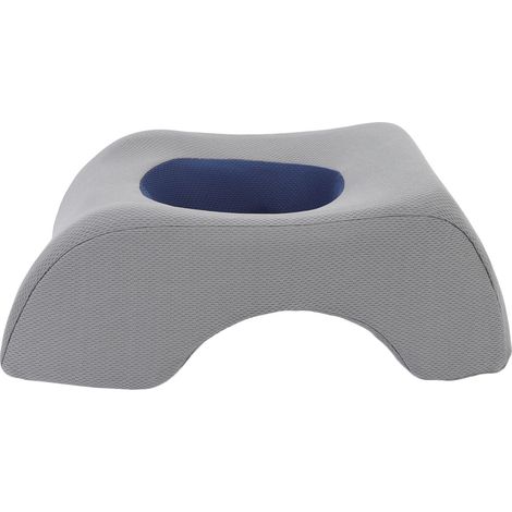 Face Down Pillow Soft Ergonomic Hollow Headrest Face Cushion for Salon Massage Beauty Bed Gray Blue (1/5)
