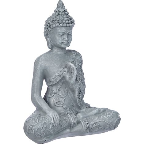 Zen'Light SBM1 Statuetta Buddha, Grigio, Taglia Unica