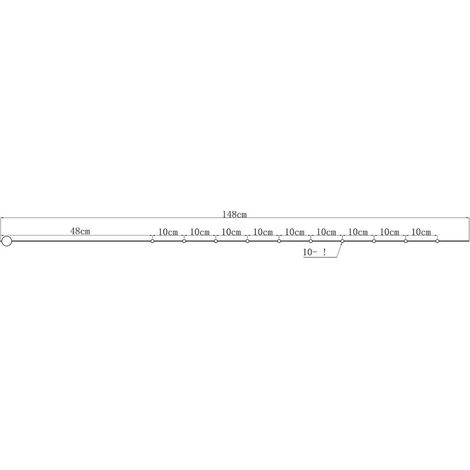 Dekolicht Lichterkette Girlande Hängeleuchte Balkonlampe Außenleuchte Partylicht LED Band, 10x Flammig 0,04W, L 148 cm