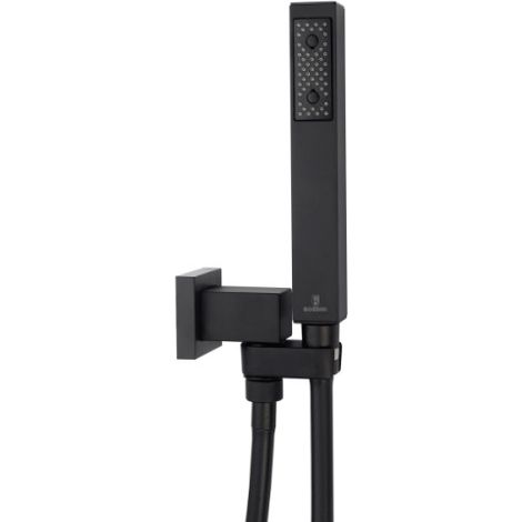 Ensemble CUBE encastrable avec support orientable, douchette et flexible BLACK & WHITE - BOSSINI C55005C073 (1/3)