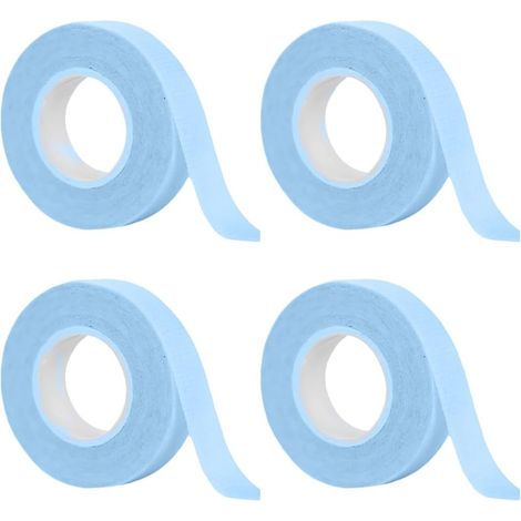 4 Rouleaux Sparadrap Micropore Autocollant, Dermique et Chirurgical, Respirant & Flexible pour Soins de Plaies, Sport, Extension de Cils (1,25cm x 9,14m) (Bleu) (1/5)