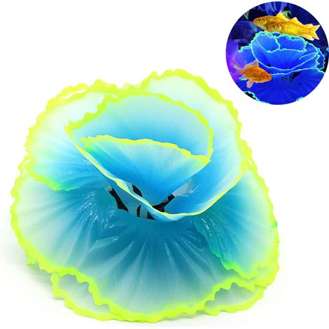 Ornement En Résine Pour Aquarium - Corail Décoratif Avec Effet Lumineux Sous Éclairage Actinique - Compatible Eau Douce Et Eau Salée - 1 Pièce (1/5)