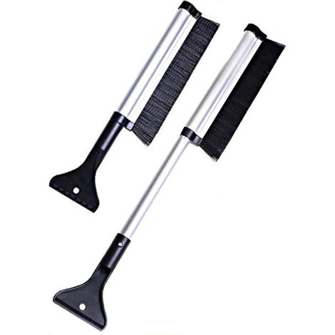 Grattoir à glace extensible avec tête de pelle en ABS, élimine les rayures et nettoie efficacement la neige, les vitres et le givre des voitures, camions et pare-brise. (1/5)