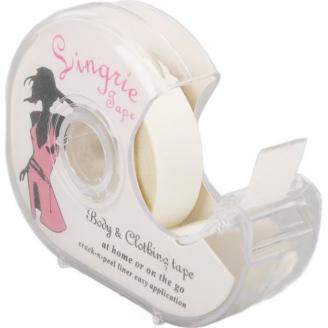 rouleaux de ruban adhésif double face transparent avec distributeur pour vêtements, corps et toutes les peaux. (1/5)