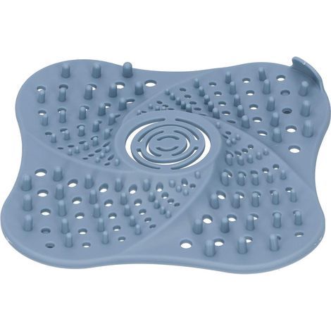 Raccoglicapelli, coperture per scarichi del bagno, copertura per scarico a pavimento, tappo anti-intasamento, filtro per scarico del lavandino, blu (1/5)