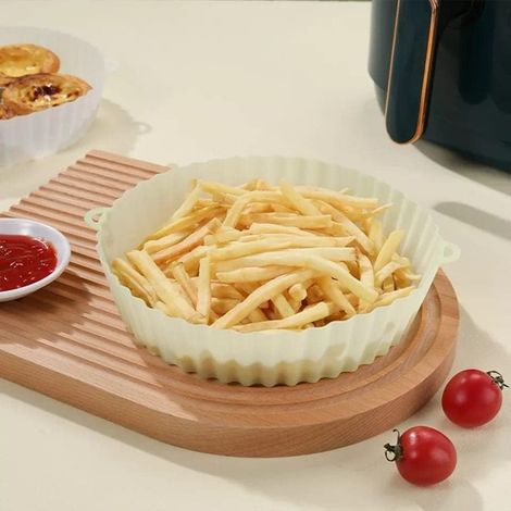 TrAdE Shop Traesio - Set 10pz Cestino In Silicone Per Cottura Forno Friggitrice Ad Aria Lavaggio Lavastoviglie - (1/4)
