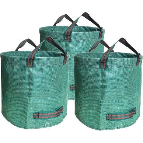 Hochwertige Polypropylen-Gartenmüllsäcke, 3 x 500 l, Grün, extra dick – ULISEM (1/4)