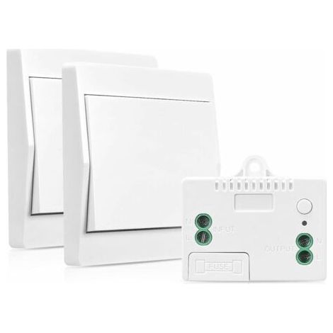 QORVA
-Interrupteur sans fil auto-alimenté 200m – Énergie cinétique – 433 MHz – Contrôle jusqu'à 5 appareils – Installation sans perçage (1/4)