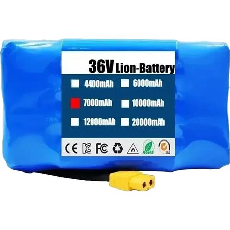 Batterie Lithium-ion Rechargeable, 36V, Capacité 4,4Ah, 7000mAh (1/2)