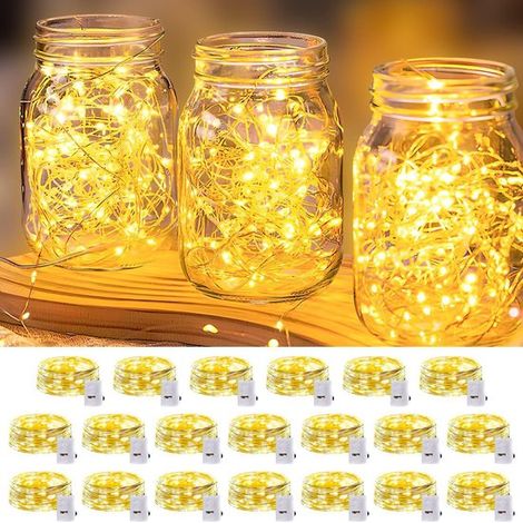 20 luci a stringa LED – Mini luci sospese – 3 m – Illuminazione per feste – Per progetti fai da te, matrimoni e feste (1/5)