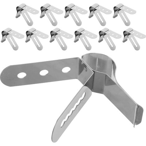 12pièces Clip Support Sonde Thermomètre Acier Inoxydable Fixation (1/5)