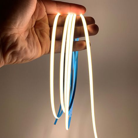 GABRIELLE LED-Streifen 5 m, warmweißes dimmbares Licht, LED-Streifen, 12 V, Silikon, schneidbar, flexibles Neonlicht für Schlafzimmer, Küche, Dekoration