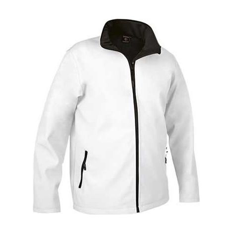 Chaqueta softshell hidrofugada y cortavientos VALENTO Horizon 4/5 Blanco