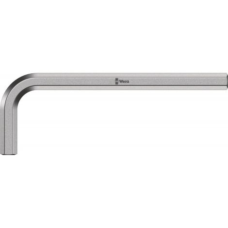 Llave acodada métrica, cromado mate 950 Hex-Plus 3,0 Wera 05021020001