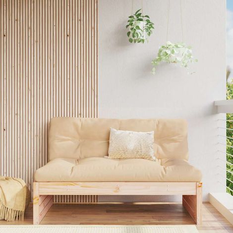vidaXL Sofá central de jardín madera maciza de pino 120x80 cm (1/5)