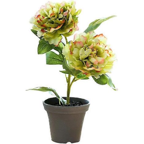 1 plante artificielle en pot, décoration intérieure, pivoine artificielle, bonsaï, ornement de bureau, fleur artificielle