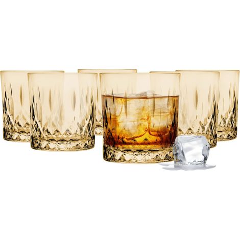 Set À Whisky 6x280ml Verre À Whisky Verre Rhum Accessoires Pour Les Amateurs De Whisky D'Or (1/5)
