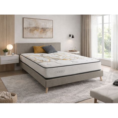 Colchón Muelles ensacados 150X190  Altura 31 cm ODISEO SPRING DREAMDI con 2 cm de visco a cada lado