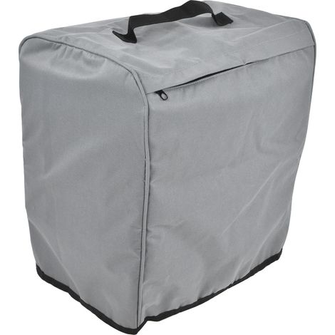 Housse de protection pour barbecue 600D Oxford avec poches zippées, imperméable et anti-poussière, grise (1/5)