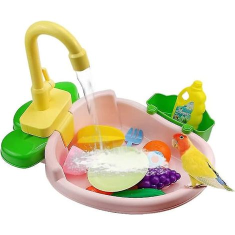 Bain d'oiseaux. Jouets pour baignoire. Mangeoire automatique avec robinet. Douche pour oiseaux (1/5)