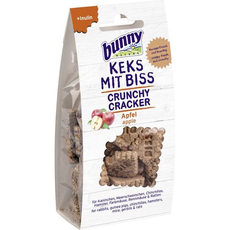 Bunny Nature Keks mit Biss Apfel Nagersnack 50 g Futtertrog & Kleintierfutter